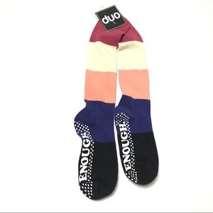 Duo Women’s Color Block Striped Socks One Size